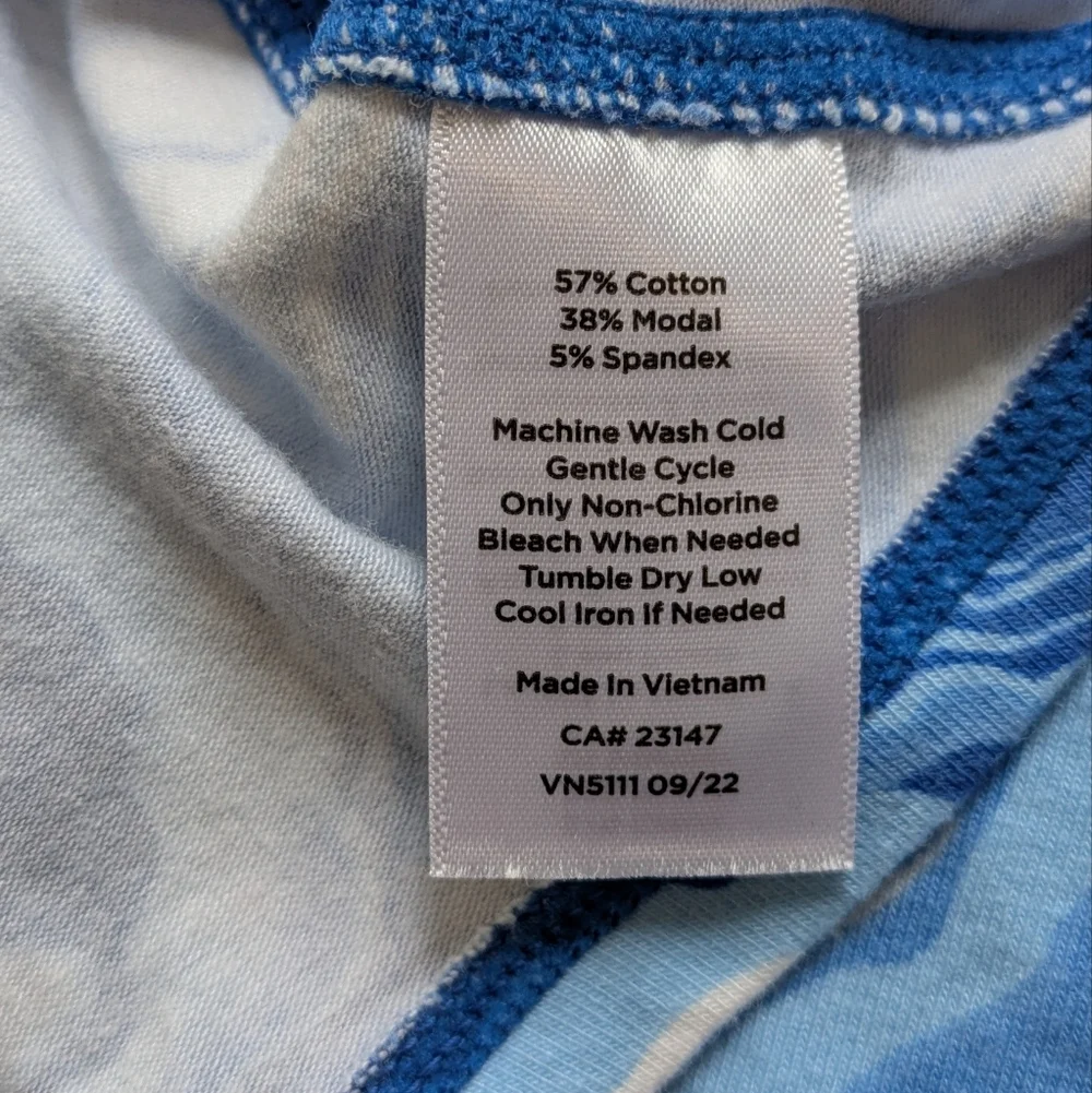 Talbot's Supersoft Jersey Tee, Blue Dynamic Swirls T By Talbot's, 2X, 2XL, XXL - Picture 4 of 11